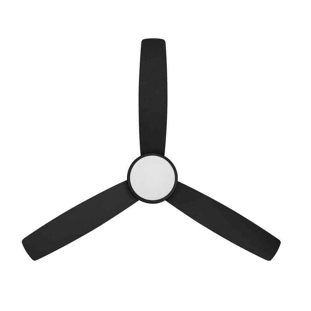 Hampton Bay Caprice 52 in. LED Black Ceiling Fan w/ Light Kit and Remote Control