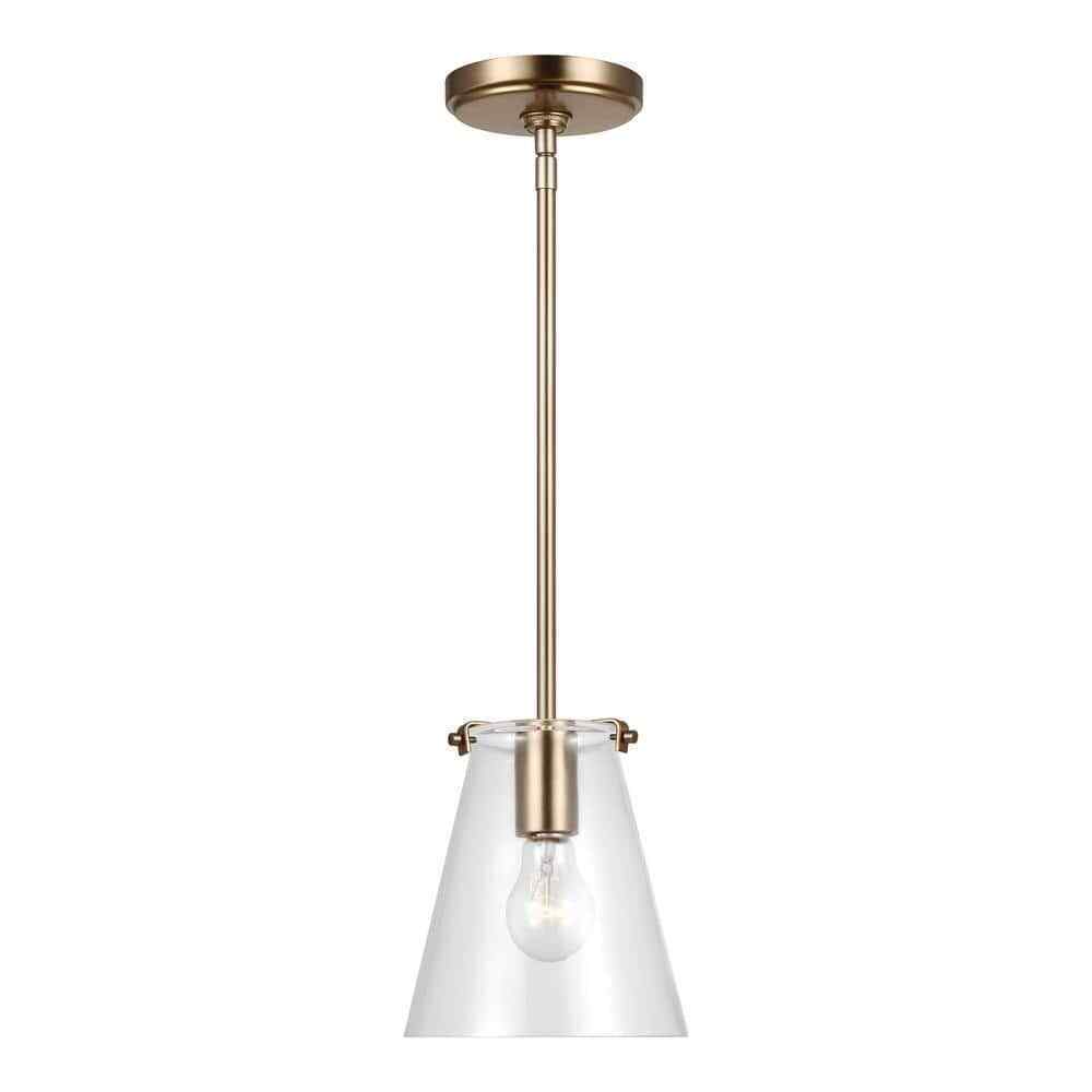 Generation Lighting Blaine 1-Light Satin Brass Hanging Pendant