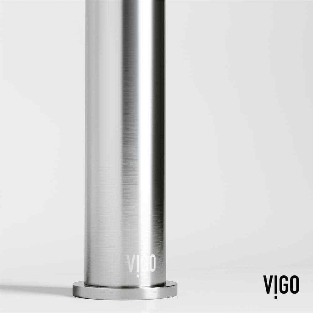 VIGO Apollo Single Handle Single-Hole Bathroom Vessel Faucet in Brushed Nickel