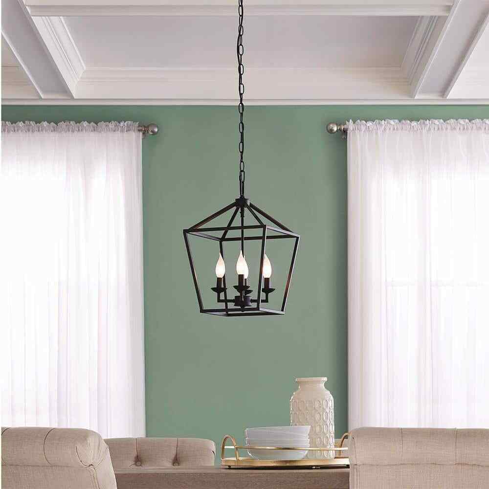 Home Decorators Weyburn 4-Light Bronze Farmhouse Chandelier Light Fixture
