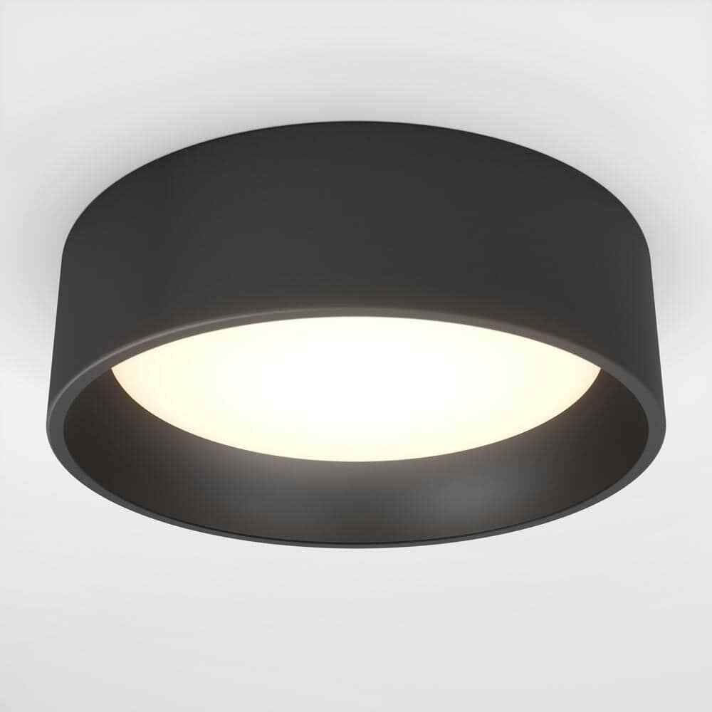Artika Alton Modern Black LED 3 CCT Flush Mount Ceiling Light Fixture