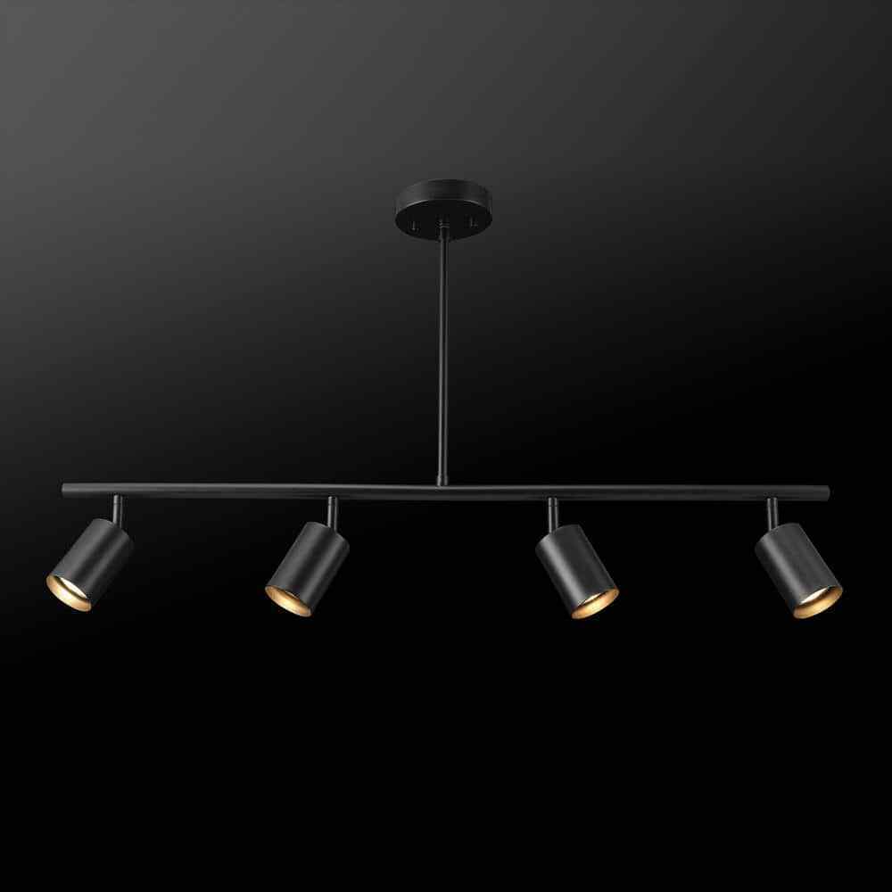 Globe Electric Willard 2.92 ft. 4-Light Black Adjustable Height Linear Track Kit