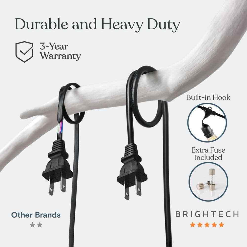 Brightech Ambience 24 ft. Outdoor Plug-in LED Hanging Edison Bulb String-Light
