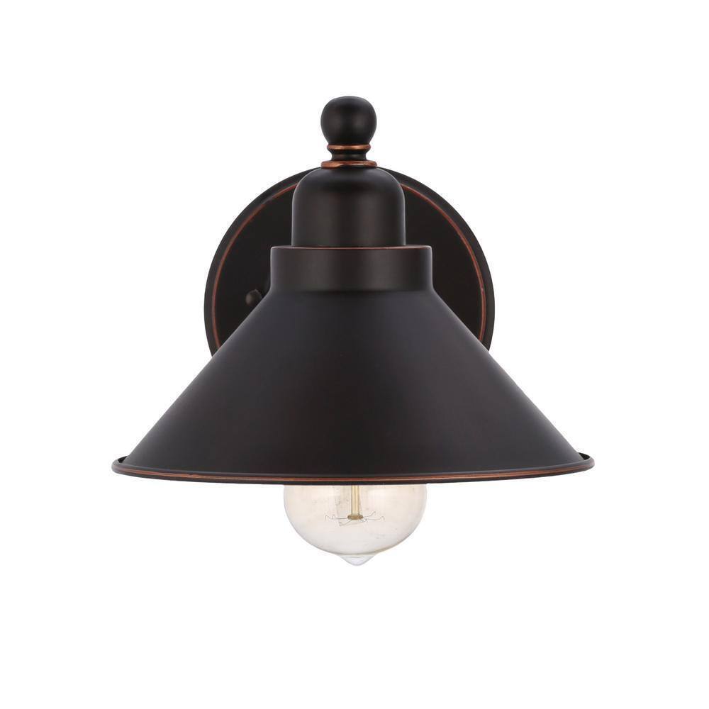 SATCO Bridgeview 7.25 in. 1-Light Mission Dust Bronze Wall Sconce