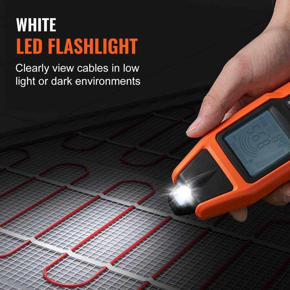 VEVOR Underground Cable Locator 12-Volt to 600-Volt Break Detector