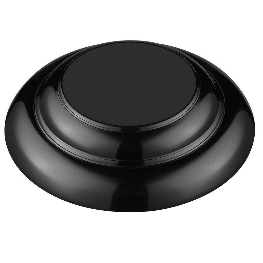 Golden Lighting Duncan Collection 1-Light Black Flush Mount w/ Matte Black Shade