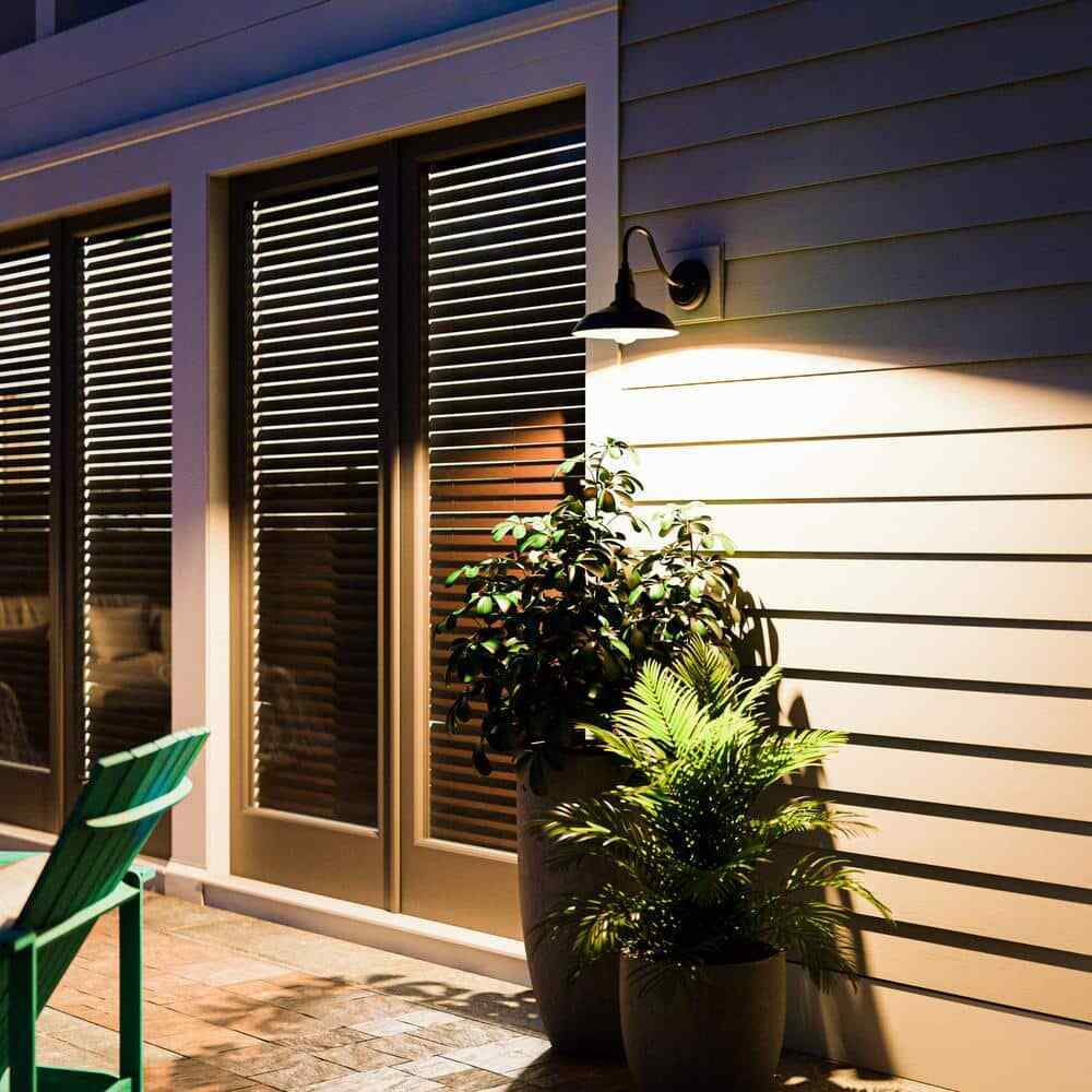 Home Decorators Bell Ridge 10 in. Black Lantern Outdoor Wall Sconce w/ 1-Light