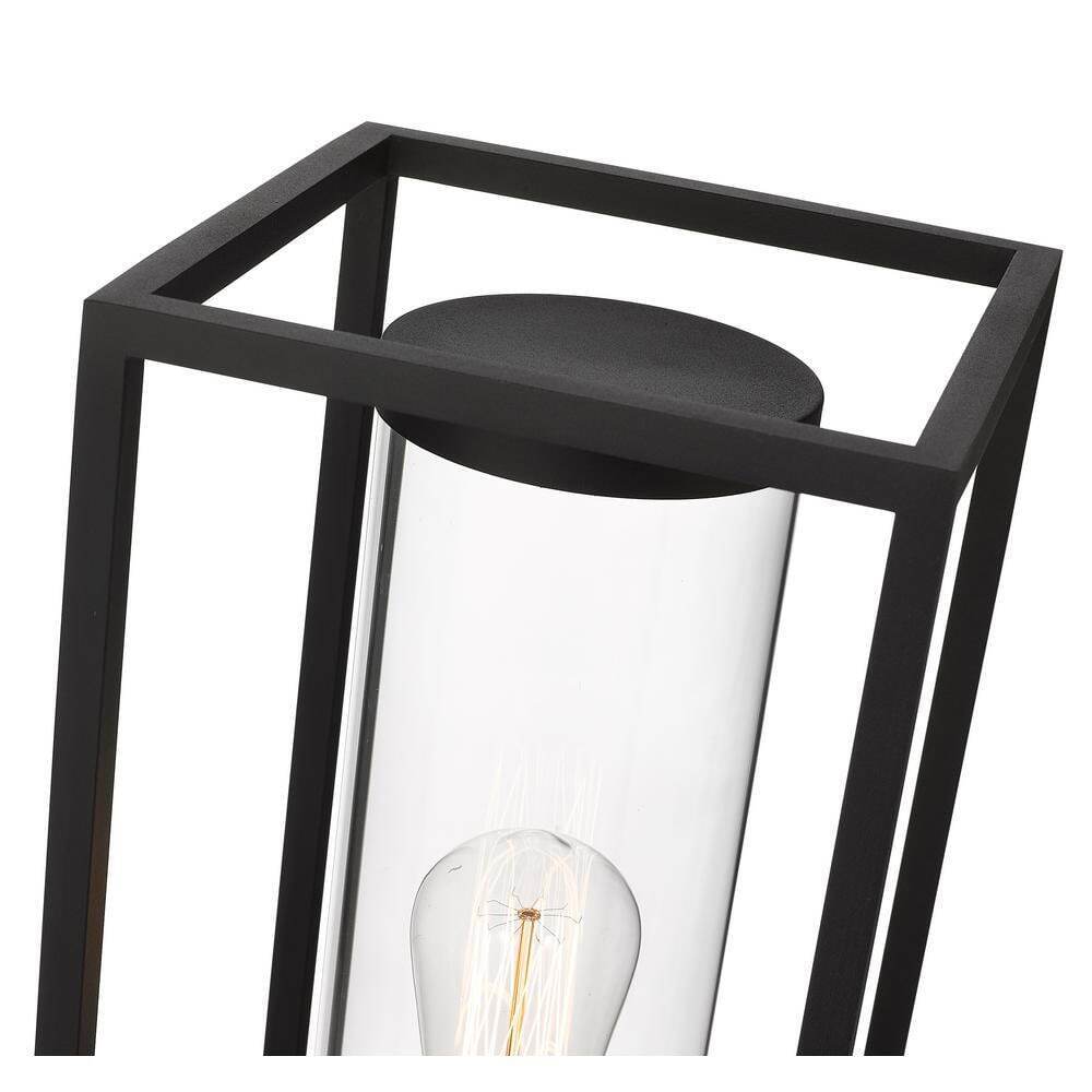 Dunbroch 1-Light Black 22 in. Aluminum Hardwired Outdoor Post Light