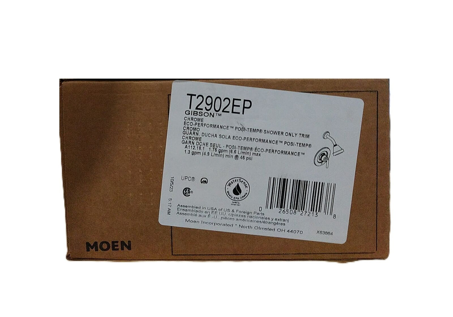 MOEN Gibson Single-Handle Posi-Temp Shower Only Faucet Trim Kit in Chrome