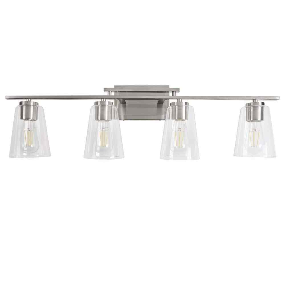 STANFORD LIGHTING Cassino 32 in. 4-Light Brushed Nickel Vanity Light