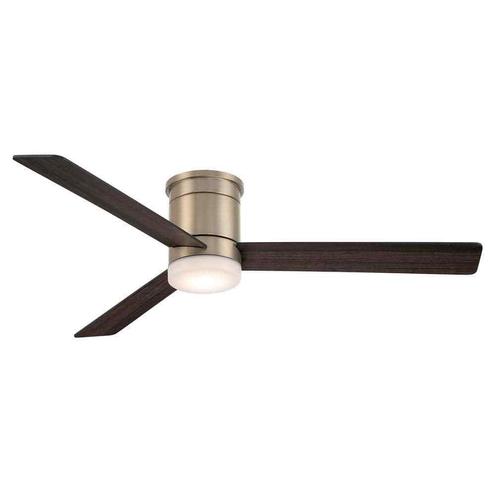 Hampton Bay Conjure 52 in. Brushed Gold Ceiling Fan w/ White Integrated LED