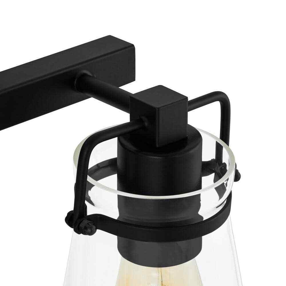 Home Decorators Collection Stonedale 20 in. 3-Light Black Vanity Light HDLI006