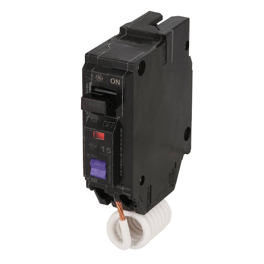 GE Q-Line 15 Amp Single-Pole Dual Function Arc Fault/GFCI Breaker THQL1115DFP