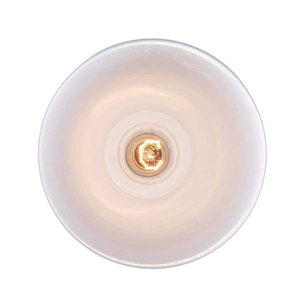 Hampton Bay Finley 8 in. 1-Light White and Chrome Semi-Flush Mount Light Fixture