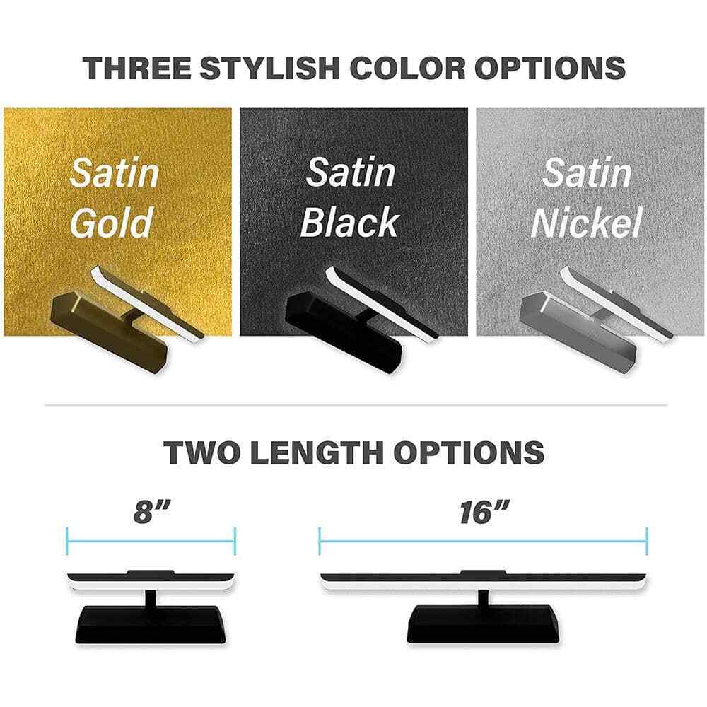 Westek Satin Gold 8 in. LED Swivel Picture Light with Remote Control BL-PL8-GD