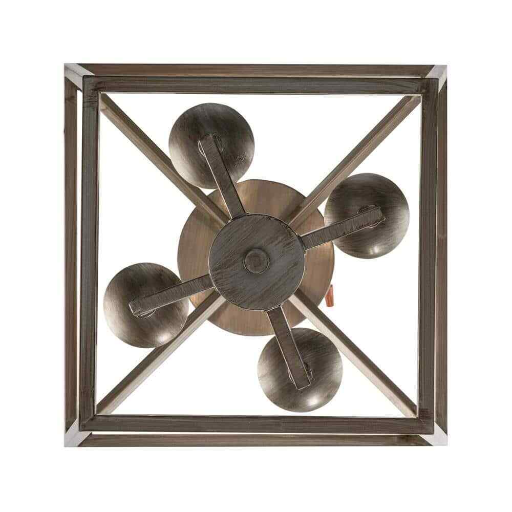 Home Decorators Weyburn 16.5 4-Light Antique Silver Leaf Ceiling Light Fixture