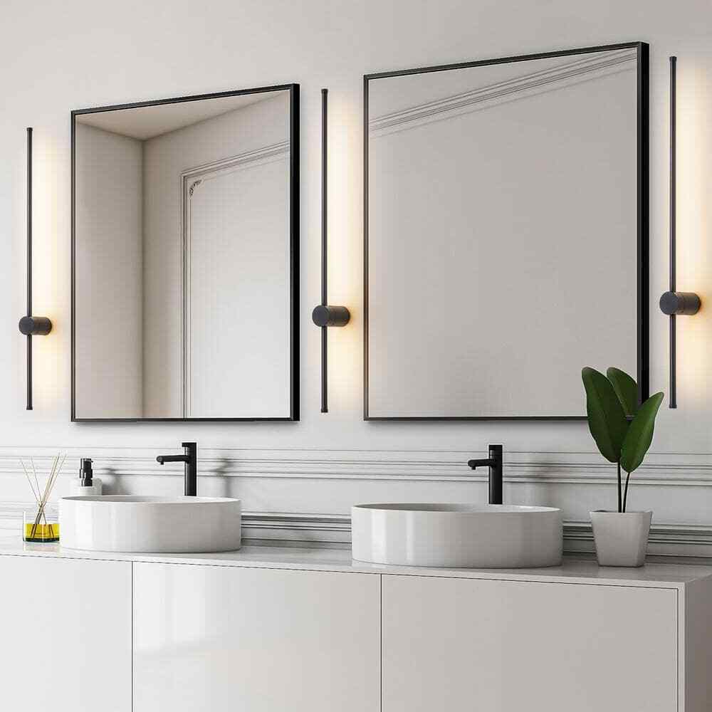 RRTYO Ronan 34.6 in. Black Warm Light LED Linear Sconce Vanity LIght