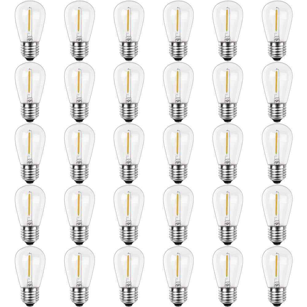 Newhouse Lighting S14 Shatter-Resistant String Light Edison LED Bulbs 30-Pack