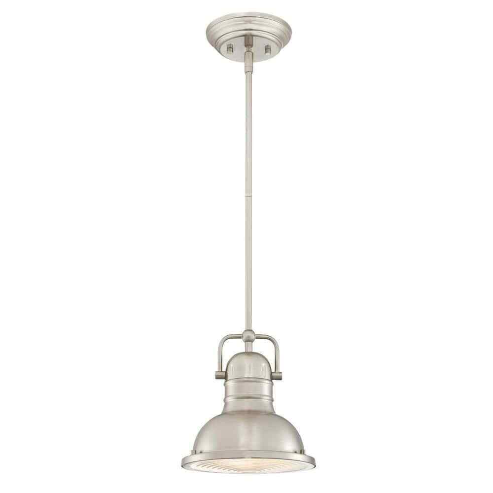 Westinghouse Boswell 1-Light Brushed Nickel Mini Pendant with LED Bulb