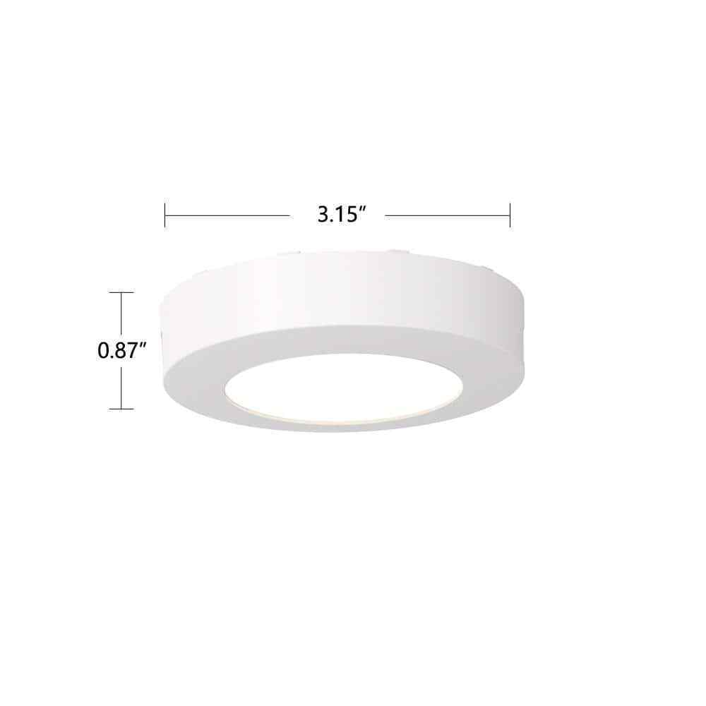 Commercial Electric 3-Light Plug-In LED White Puck Light Kit w/ CCT Changing