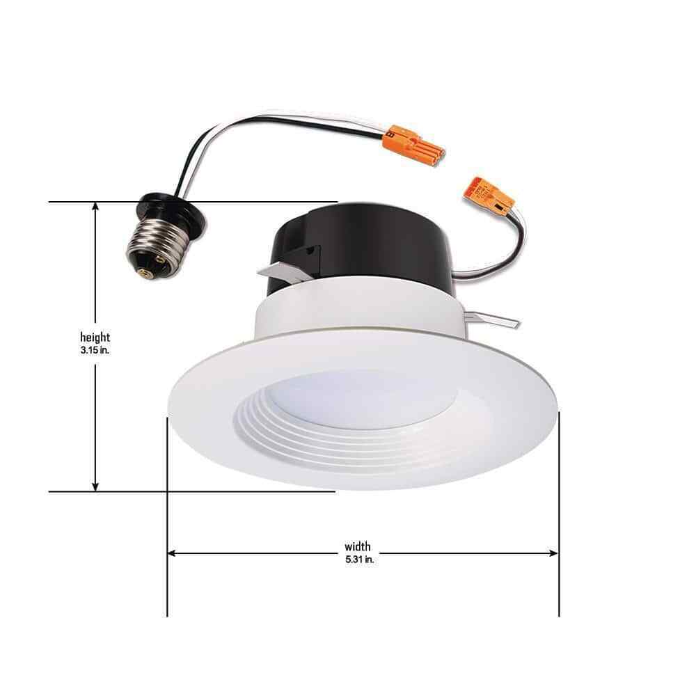 Halo 4 in. Selectable CCT Recessed Light Dimmable Retrofit Trim 4-Pack