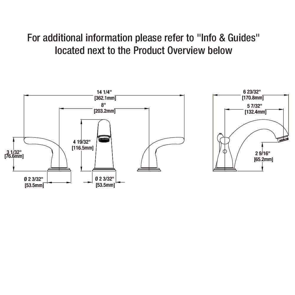Glacier Bay Builders 8 in. Widespread 2-Handle High-Arc Bathroom Faucet Chrome