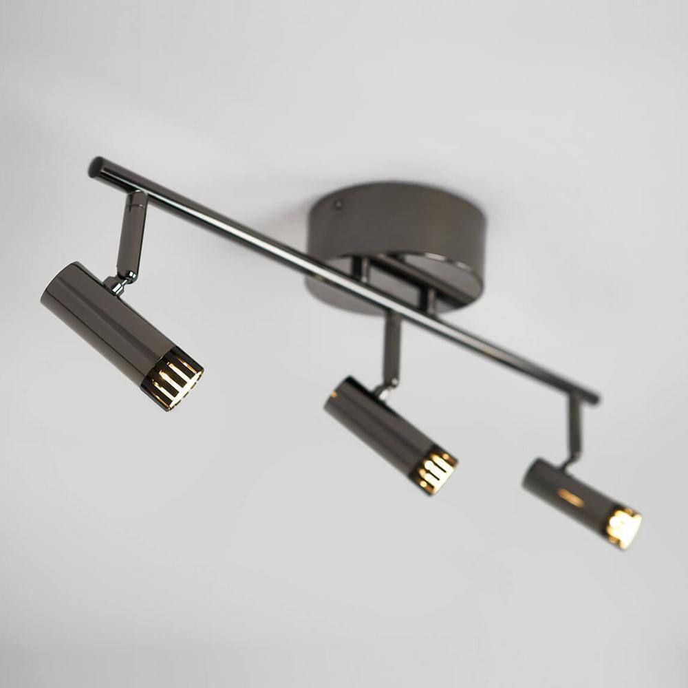 Artika Era 2ft. 3-Light Black Industrial Integrated LED Fixed Track Lighting Kit