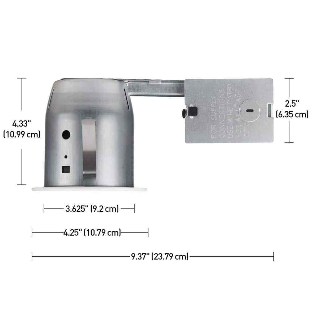 Globe Electric 4 in. White Recessed Circular Shower Lighting Kit 90663