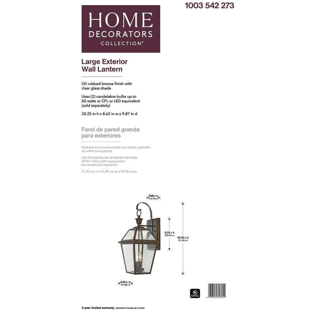 Home Decorators Glenneyre French Quarter Gas Style Outdoor Wall Lantern Sconce