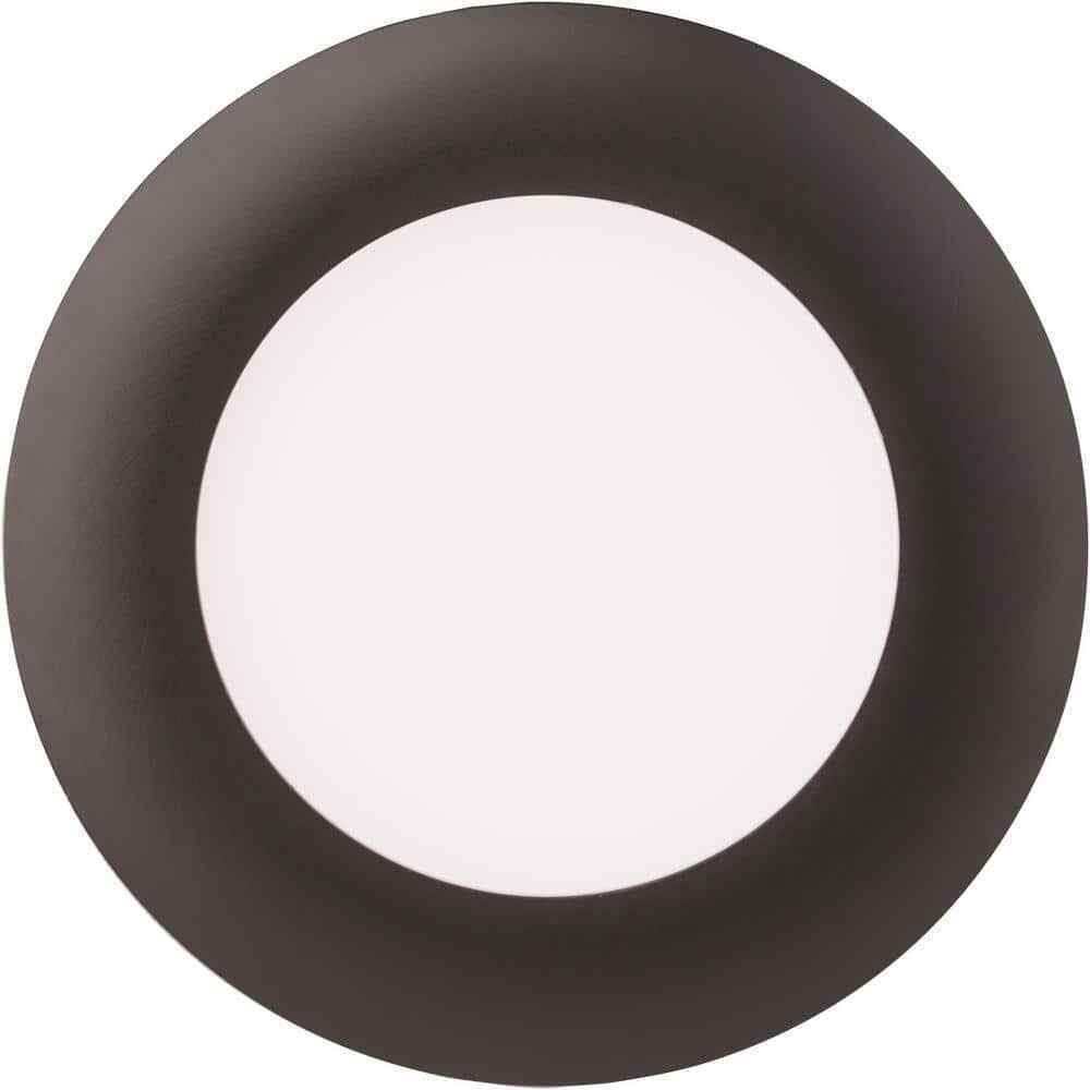 Lithonia Lighting Wafer 3 in. Black Integrated LED Recessed Kit