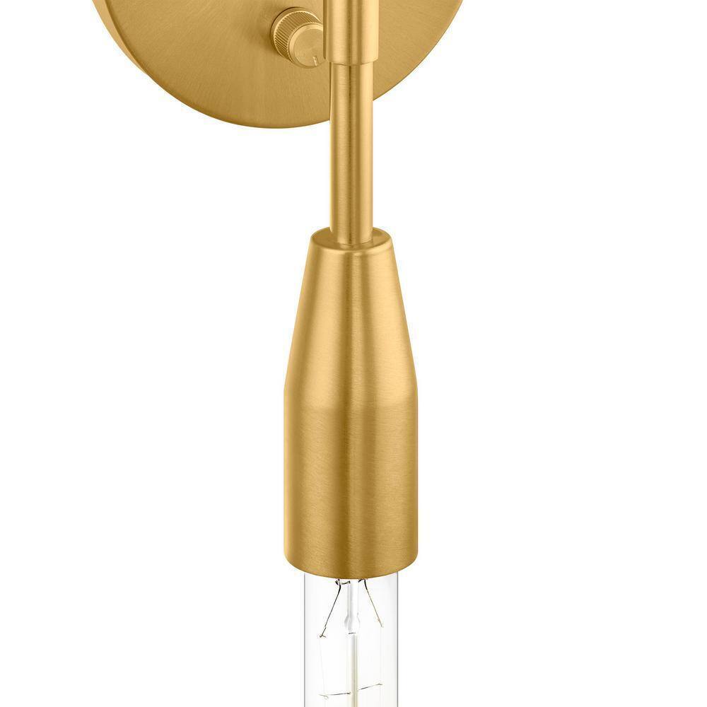 Home Decorators Ansel 2LT Convertible Sconce Aged Brass Finished Frame