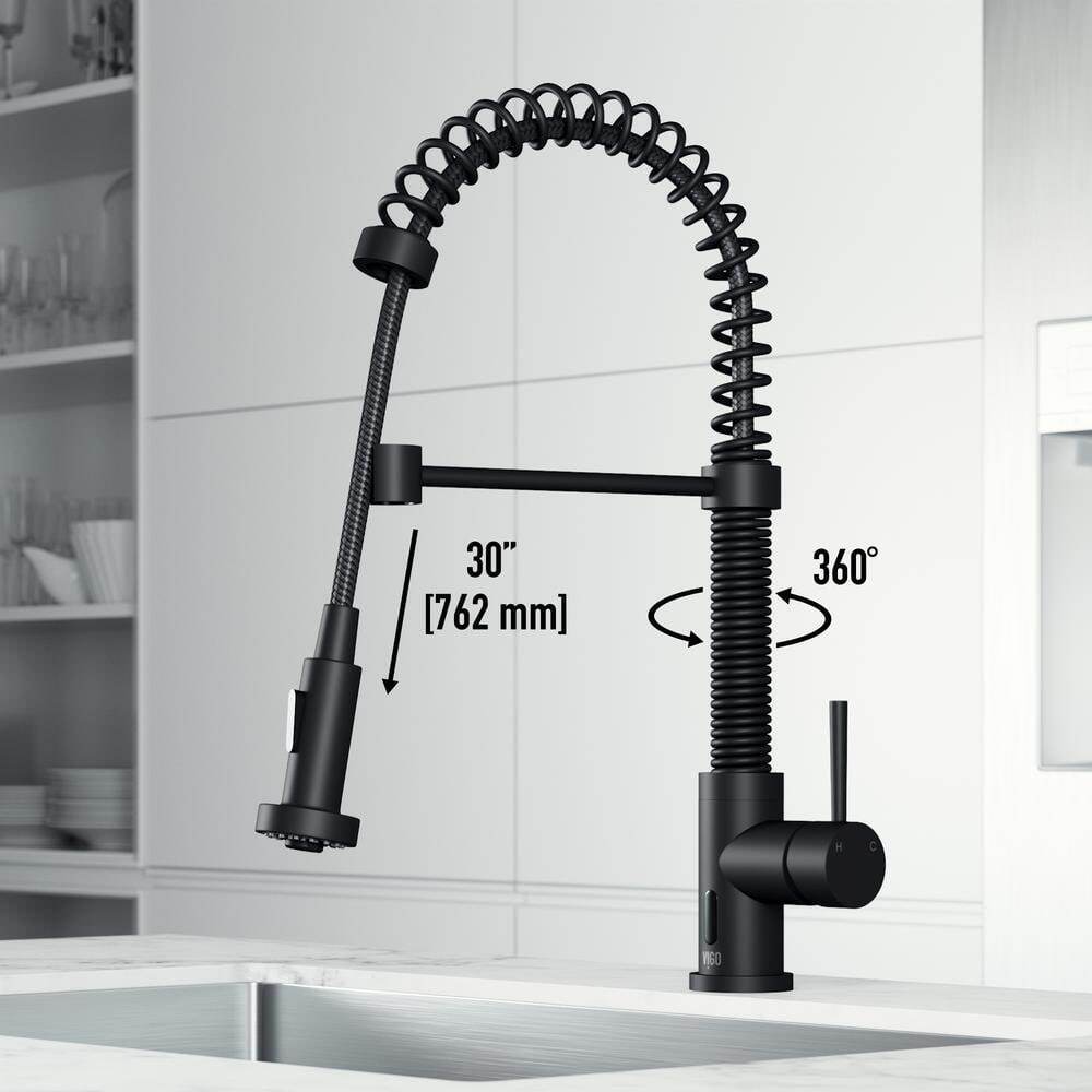 VIGO Edison Single Handle Pull-Down Sprayer Kitchen Faucet w/ Touchless Sensor