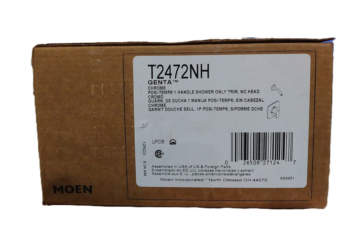 MOEN Genta LX Single-Handle Shower Only Faucet Trim Kit in Chrome