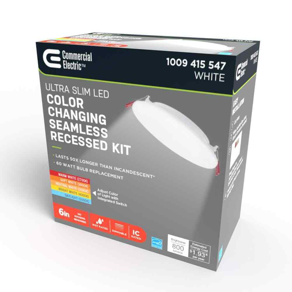 Commercial Electric 6 in. LED Infiniti Edge Ultra Slim 92097
