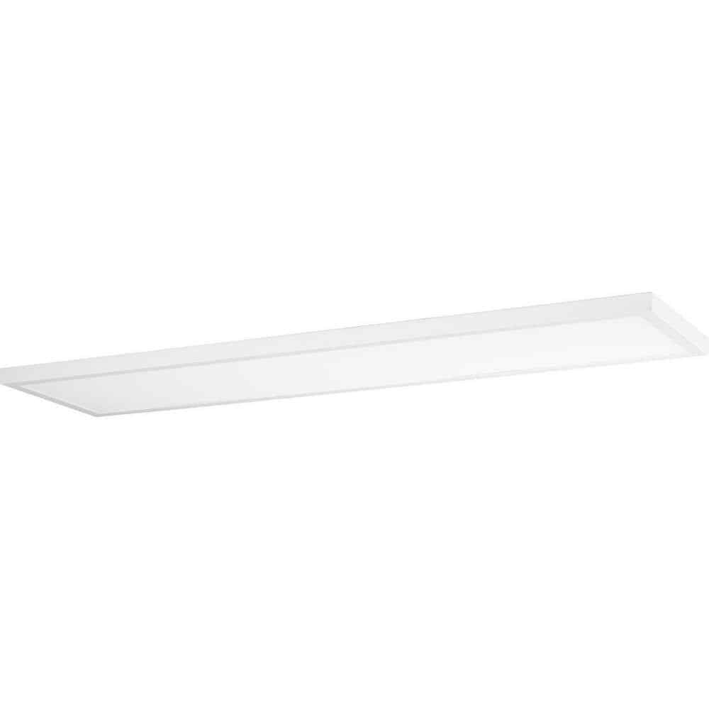 Progress Lighting Everlume Satin White Modern LED Linear Panel Light Flush Mount