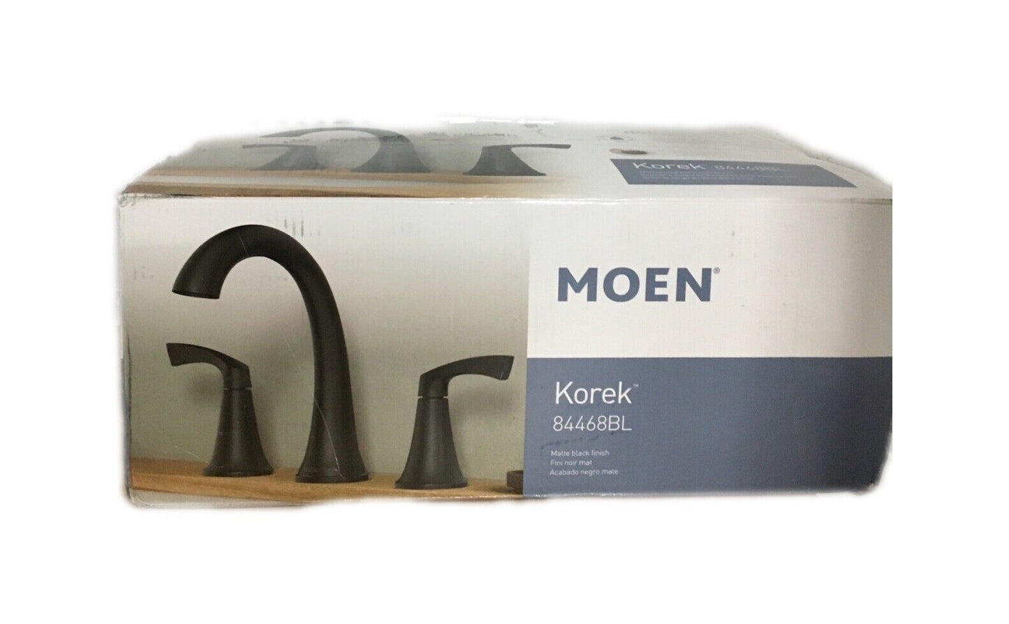 MOEN Korek 8 in. Widespread High-Arc Bathroom Faucet w/ Valve Matte Black