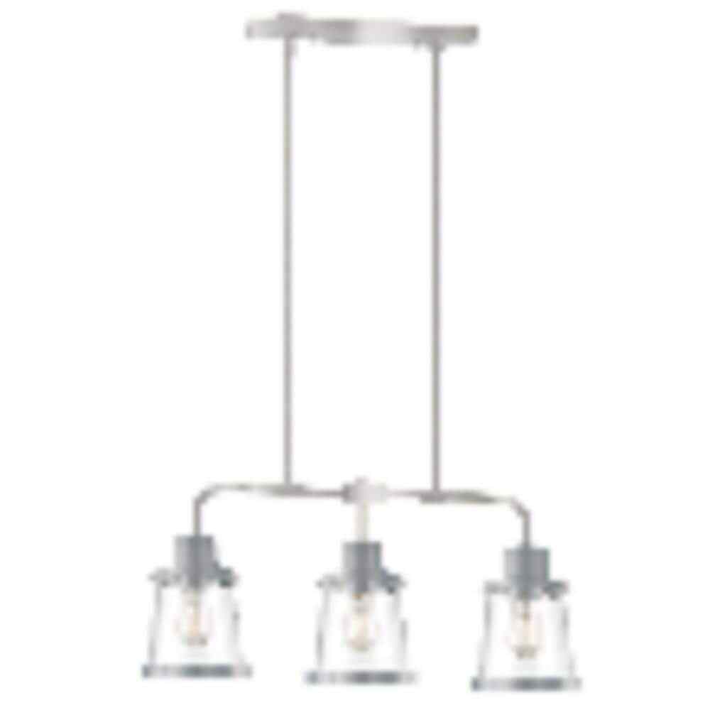 Hampton Bay Rigby 3-Light Brushed Nickel Linear Dining Room Chandelier