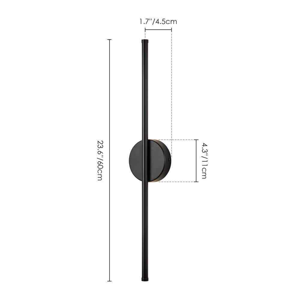Rennnsan Aidan 1-Light Black Linear Dimmable LED Wall Sconce WS8101-50178