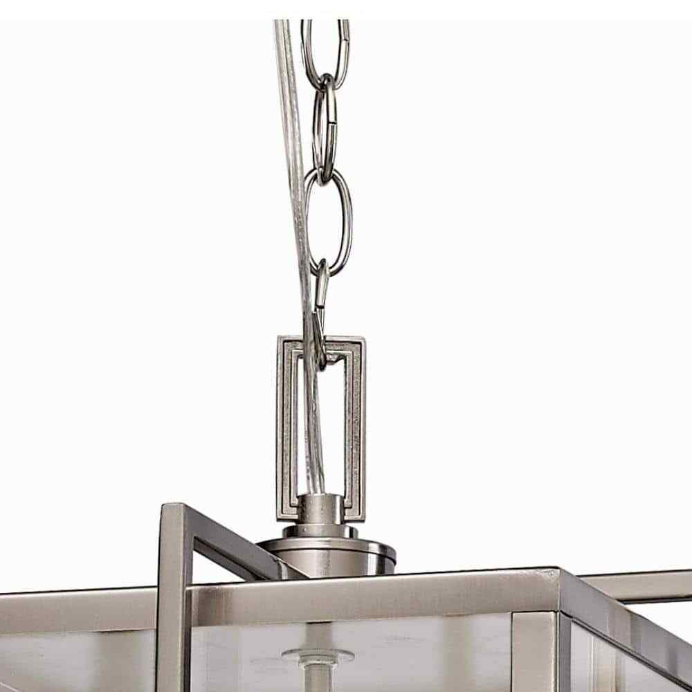 Bel Air Lighting Eastwood II 10 in. Brushed Nickel Mini Pendant Light Fixture