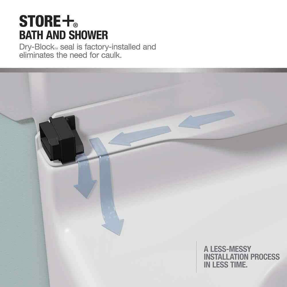 STERLING STORE+ 12-Piece Wall Mounted Shower Caddy in White Finish 88038700-0