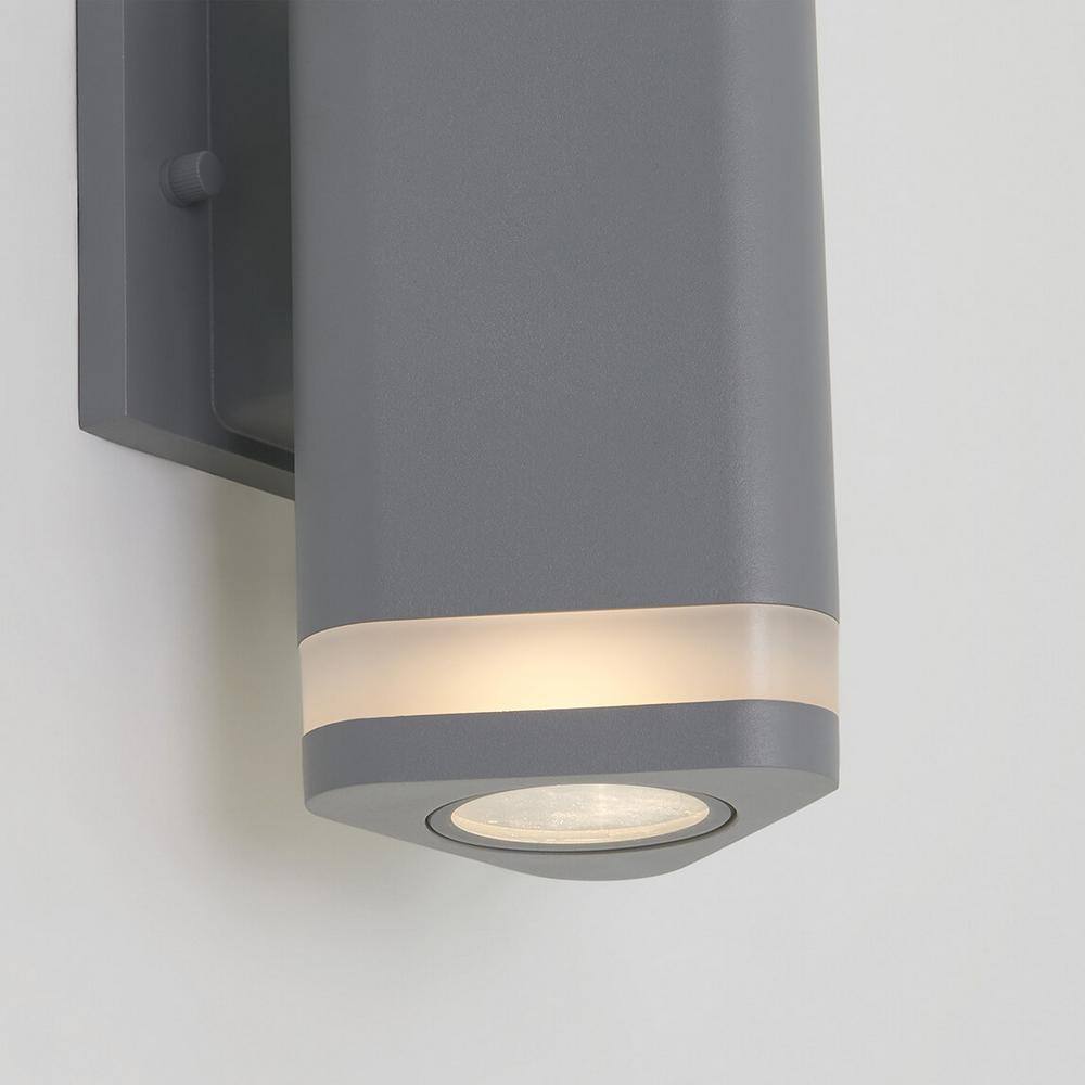 Artika Scintilly Gray Modern Outdoor Hardwired Light Wall Lantern Sconce