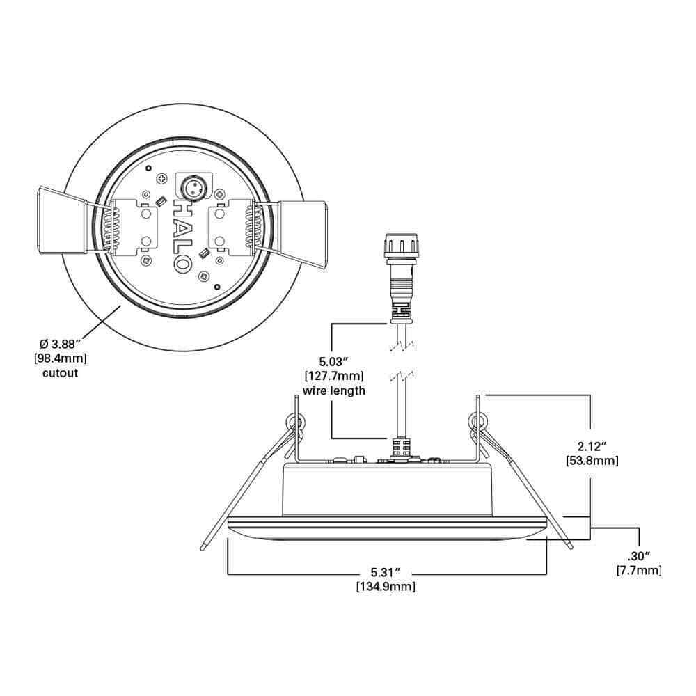 HALO RL4-DM 4 in. White LED Recessed Night Light Retrofit Module Kit