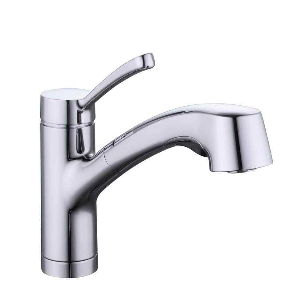 Glacier Bay McKenna Pull Out Sprayer Kitchen Faucet in Chrome w/ Turbo Spray
