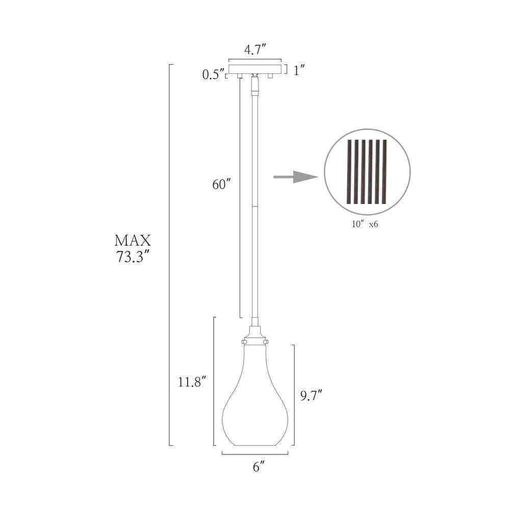 Uolfin Modern Kitchen Island Teardrop Hanging Pendant Light
