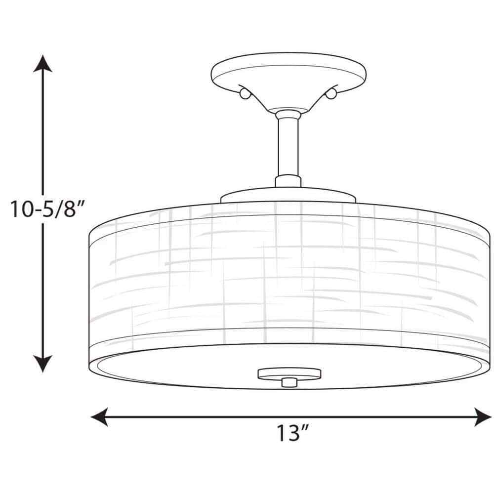 Progress Lighting Inspire Collection Graphite Integrated LED Semi-Flush Mount