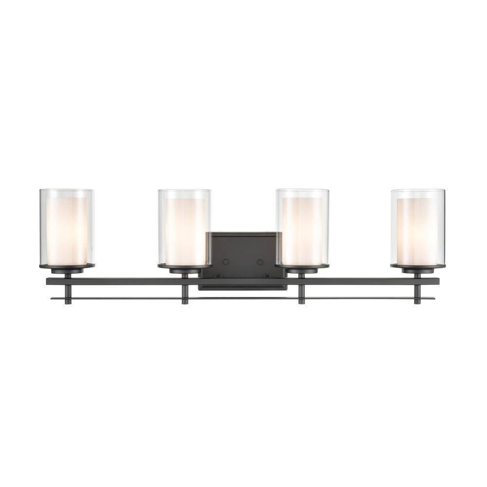 Millennium Lighting 31 in. 4-Light Matte Black Bathroom Vanity Light 5504-MB