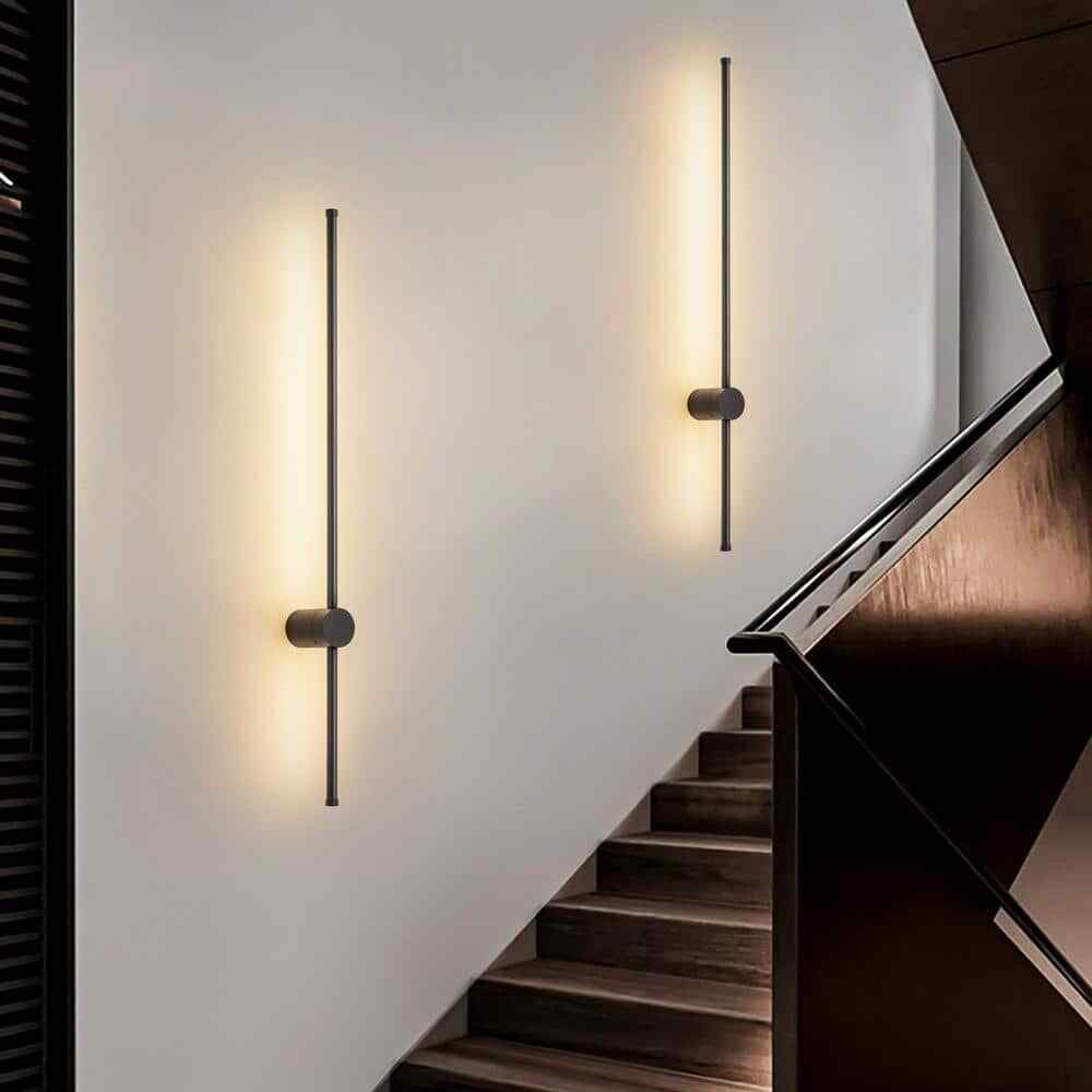 RRTYO Ronan 34.6 in. Black Warm Light LED Linear Sconce Vanity LIght