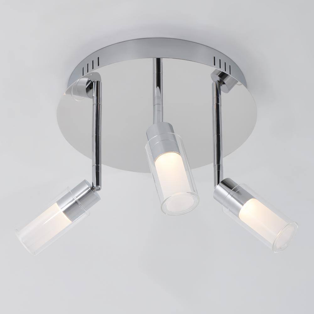 Artika Matrix Sky 10.8 in. 3-Light Chrome LED Semi-Flush Mount CL3MT-C1
