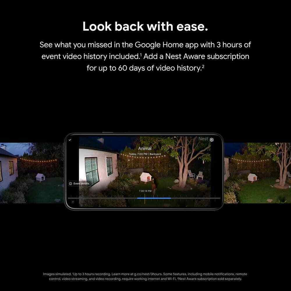 Google Nest Cam with Floodlight - Wired Outdoor Smart Home Security Camera