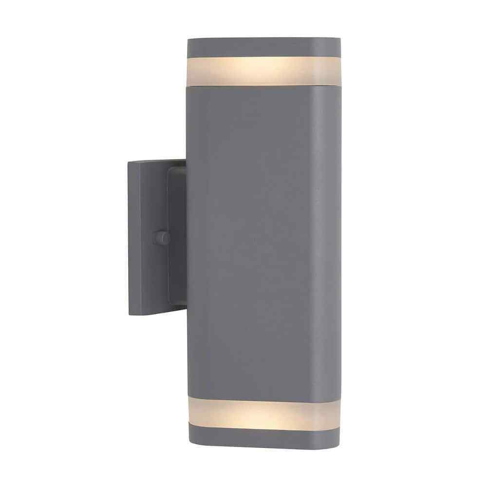 Artika Scintilly Gray Modern Outdoor Hardwired Light Wall Lantern Sconce
